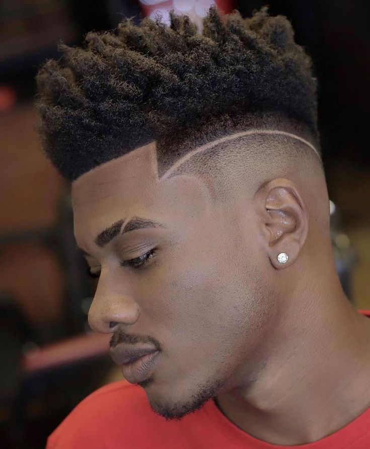 Short Afro with Precision Lines